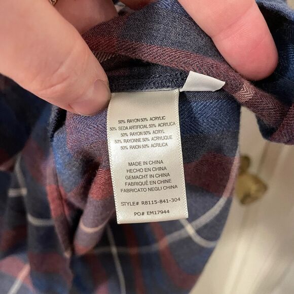 Cloth & Stone for Anthropologie plaid ruffled long sleeve dress in Small - Picture 4 of 8